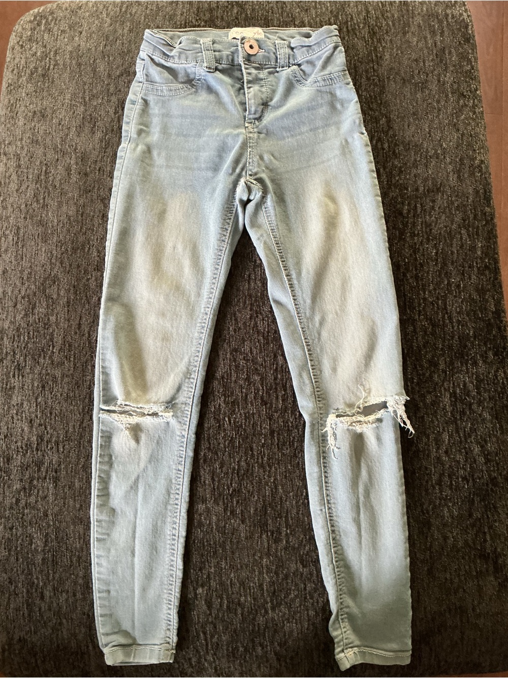 Freestyle Light Blue Distressed Skinny Jeans